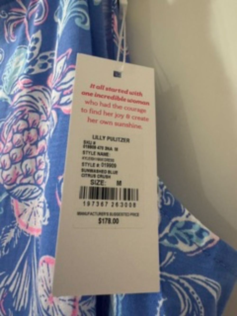NWT!  $178 Lilly Pulitzer Kyleigh Maxi Dress in Sunwashed Blue Citrus Crush, Med - Picture 5 of 8